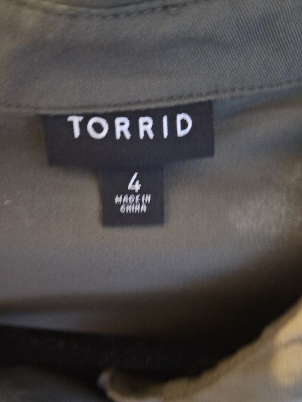 torrid Olive Green Long Sleeve Shirt Dress - Picture 8 of 9
